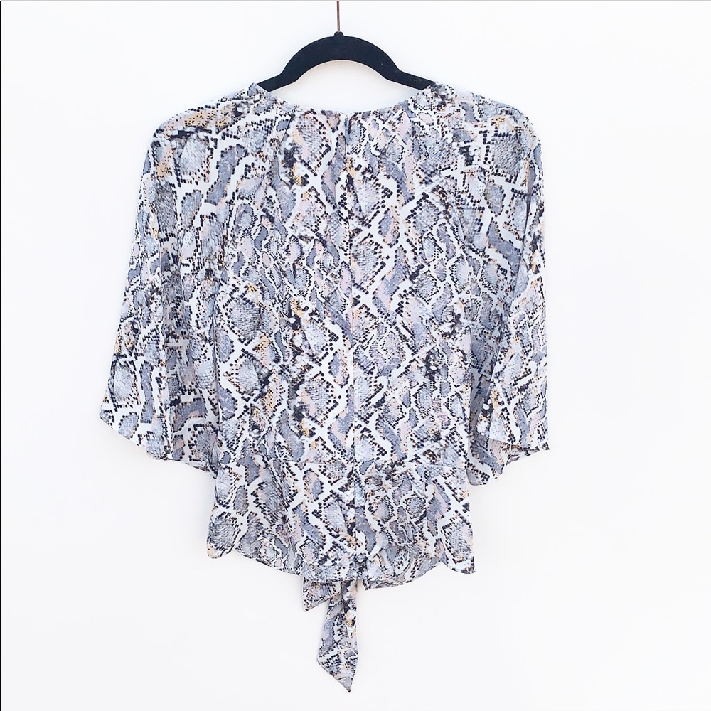 Vince Camuto Snake Python Print Tie Knot Top - image 5